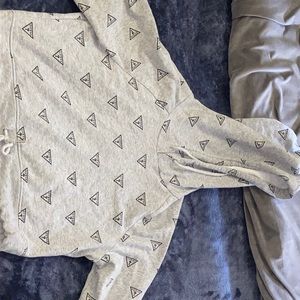 Guess Grey Cropped workout hoodie